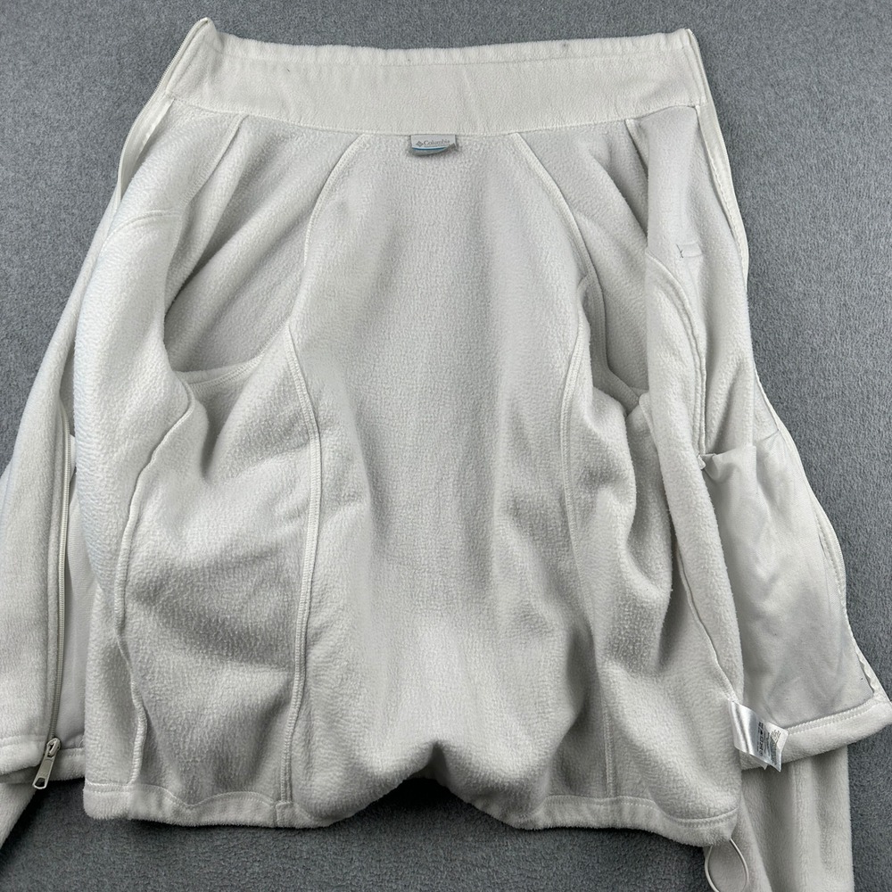 Columbia Fleece Jacket Womens L White Benton Springs Full Zip WL6439 Outdoor‎ - Picture 9 of 10